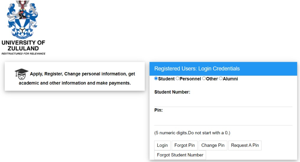 How To Login to UNIZULU Student Portal