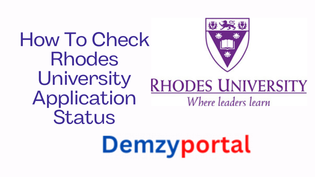 How To Check Rhodes University Application Status