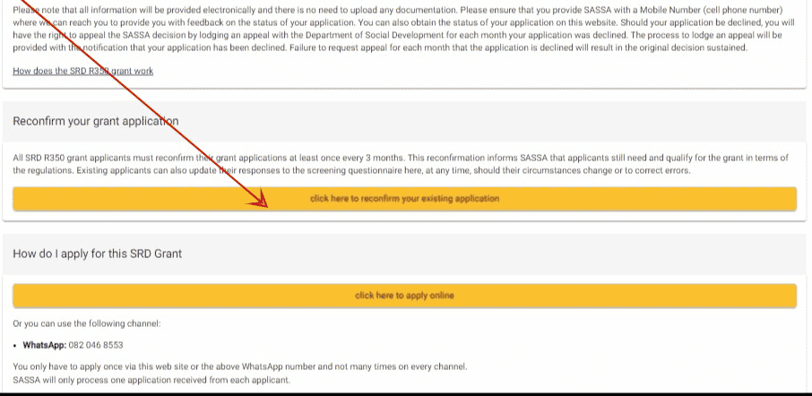 How To Reconfirm Your SASSA R350 Grant Application