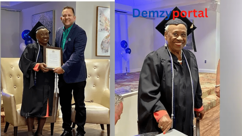 96-year-old woman graduates from US college with 100% grade